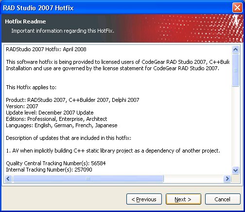 CodeGear RAD Studio C Builder 2007